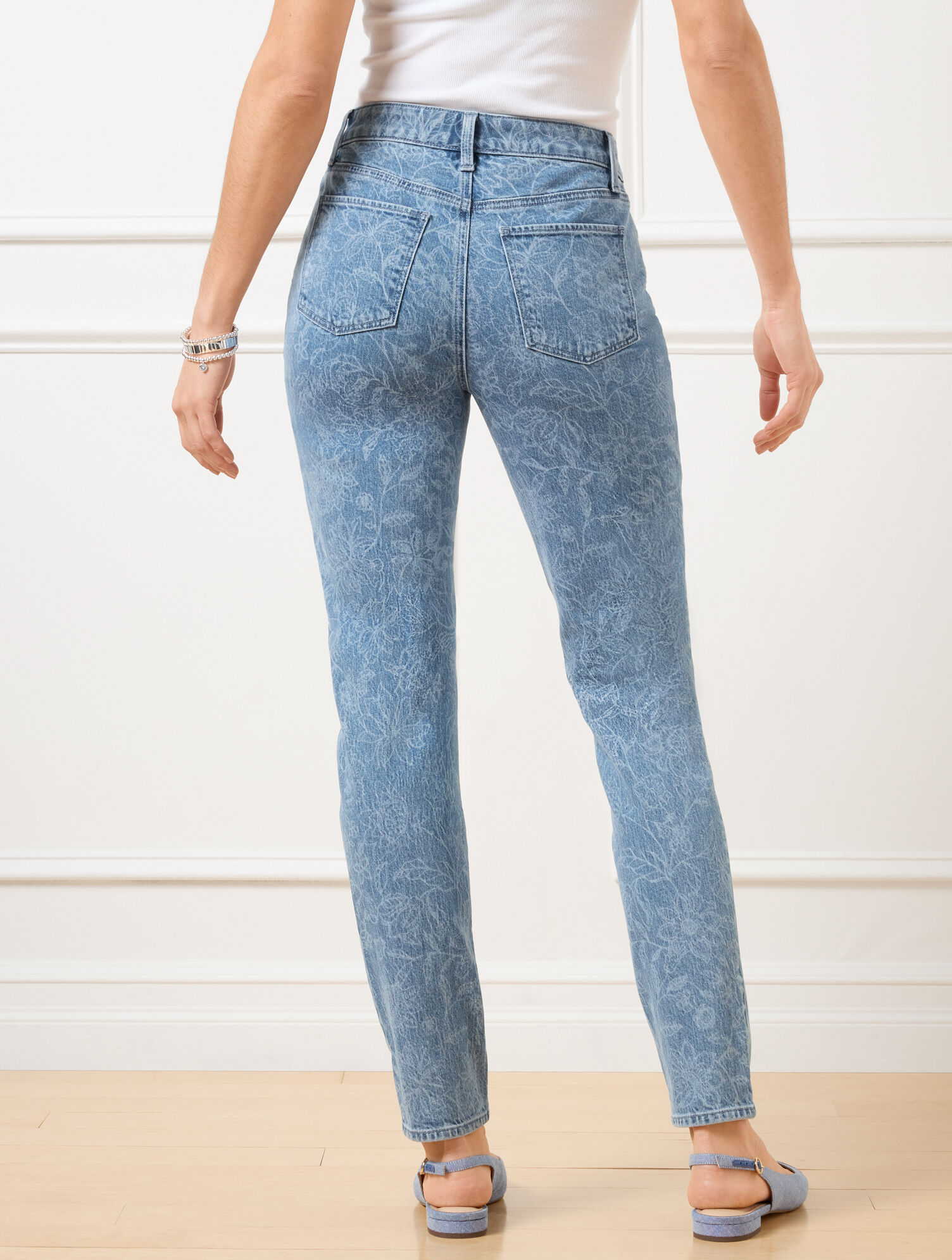 Slim Ankle Jeans - Linear Garden - Curvy Fit