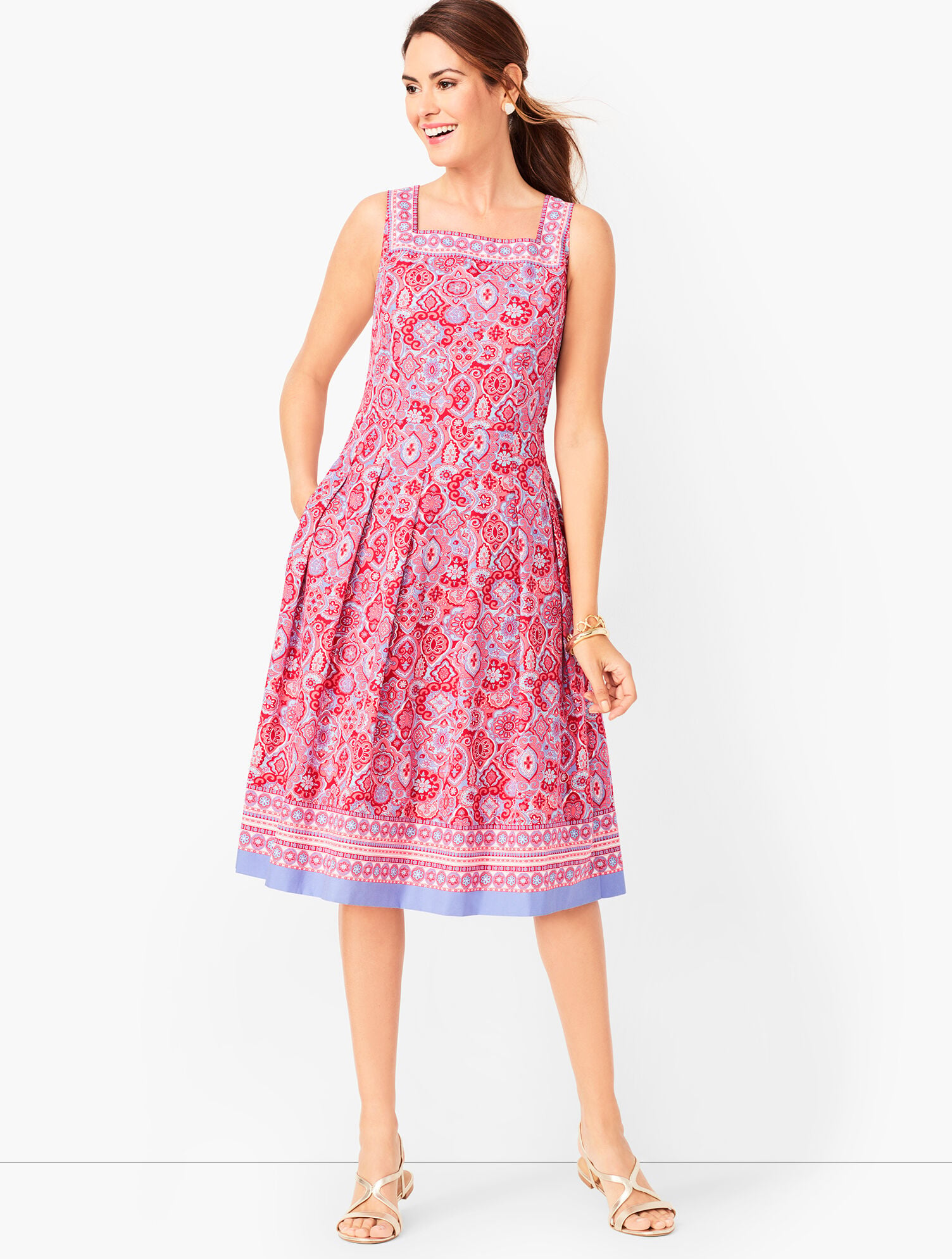 Maxi Dress Talbots Semi Formal Dresses Paisley Fit Flare Dress Talbots