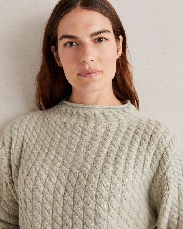 Cashmere Radiating Cable Sweater | Haven Well Within