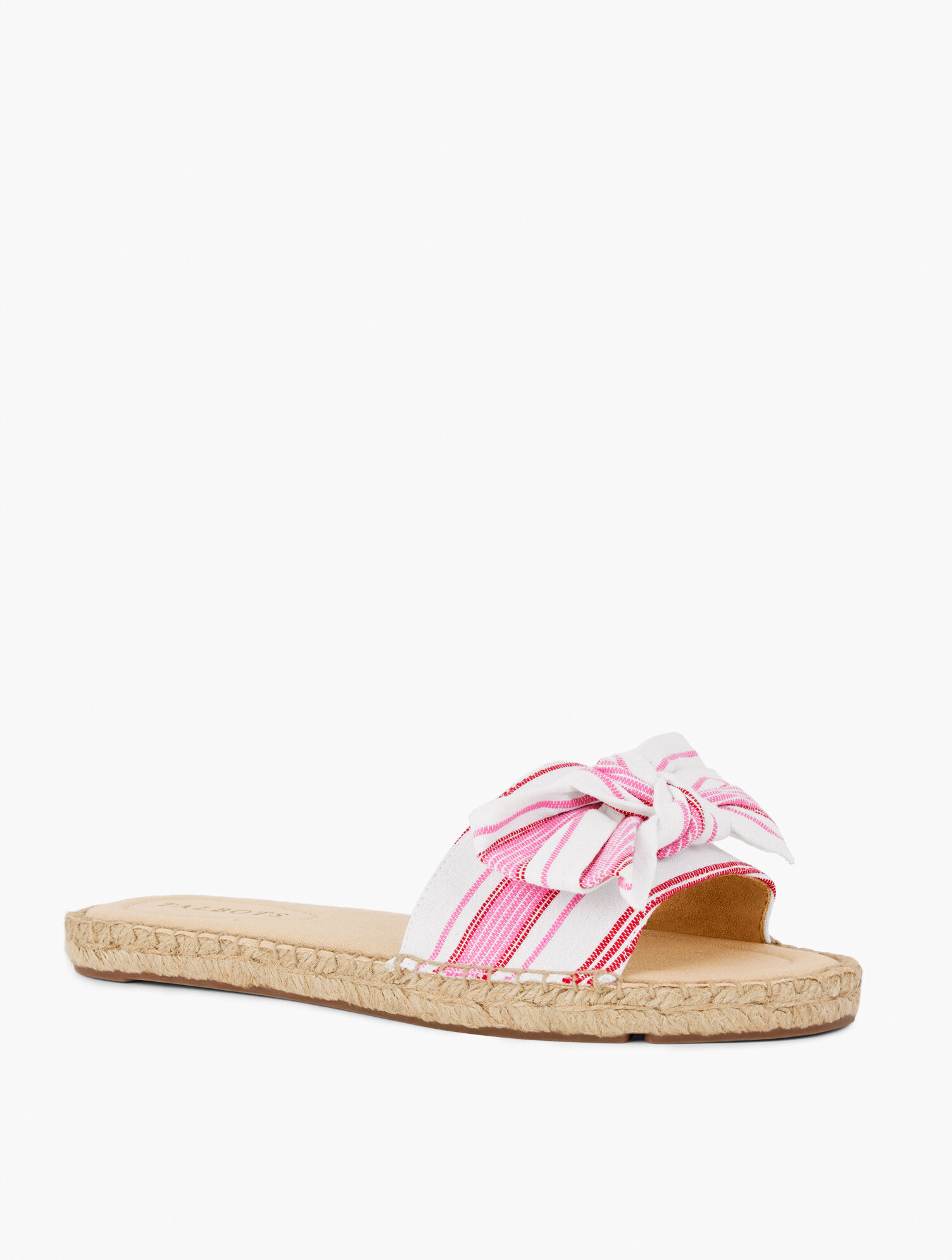 Illysa Bow Espadrille Slide Sandals - Breezy Stripe