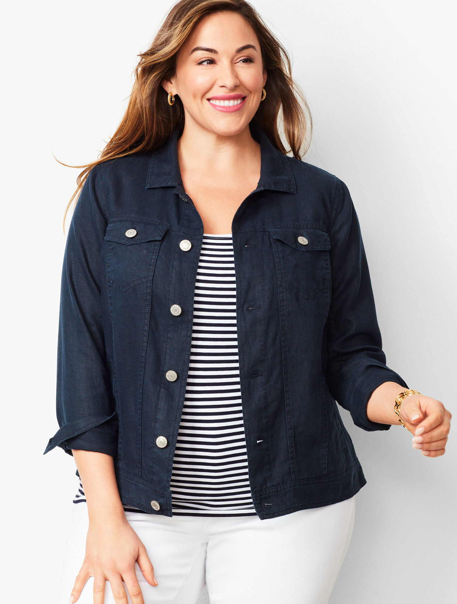 Classic Linen Jean Jacket | Talbots