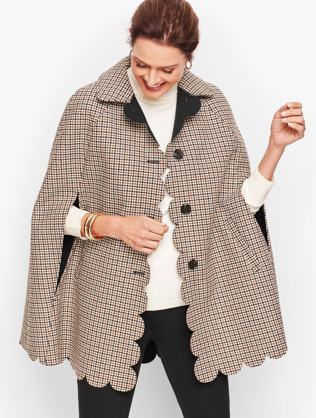 Plaid Scallop Cape