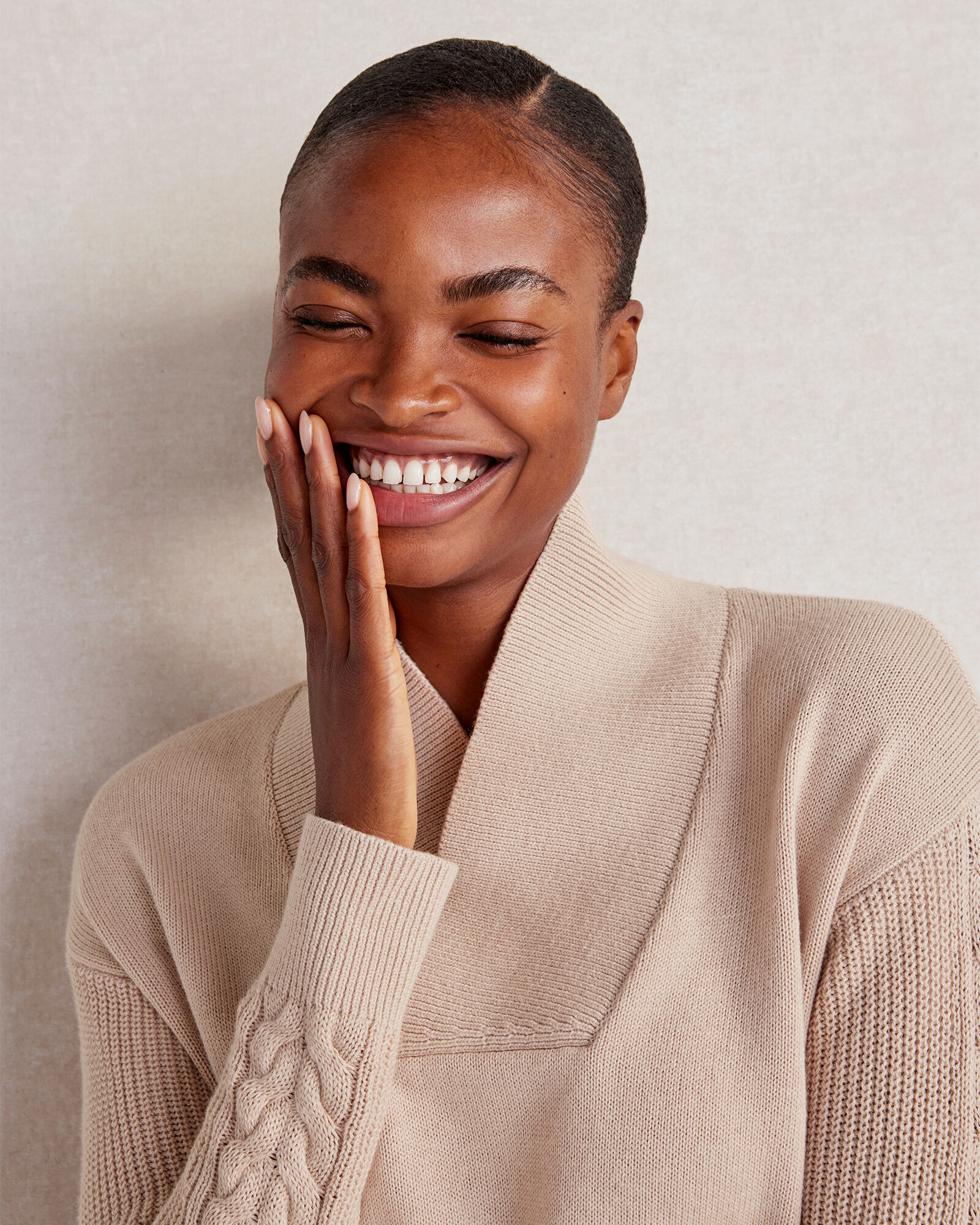 Organic Cotton Cashmere Shawl Collar Sweater