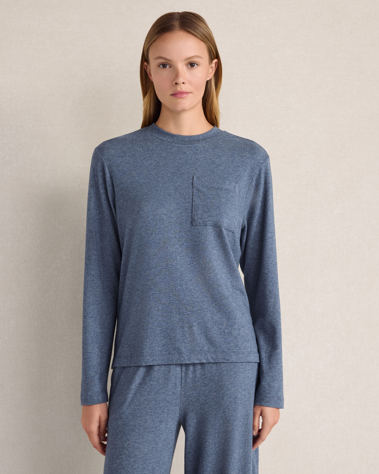 Resti Cotton Modal Brushed Jersey Long Sleeve Top