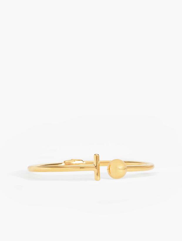 Ball Bangle-14K Gold-Plated Sterling Silver