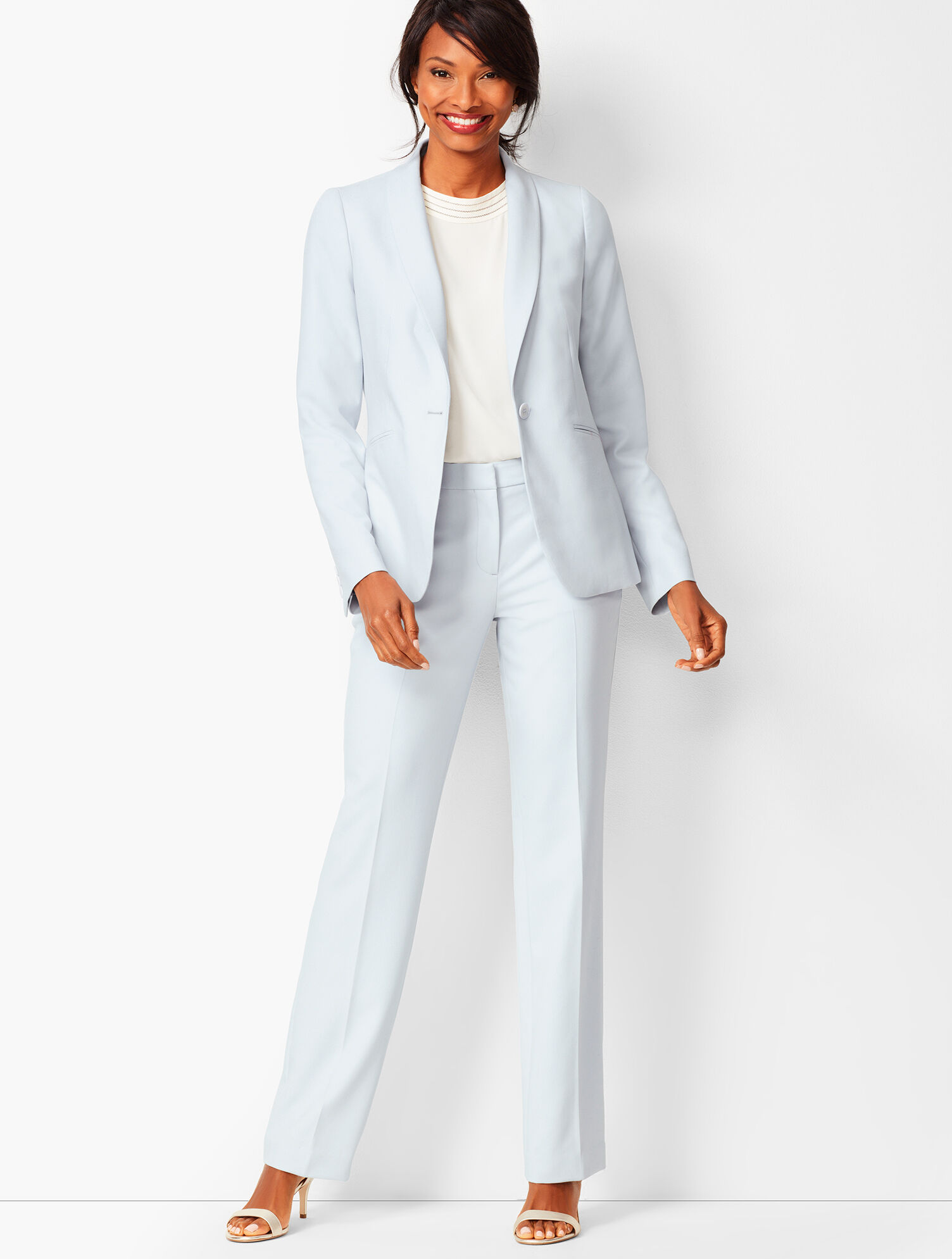 Italian Luxe Double-Cloth Single-Button Blazer | Talbots display picture 1