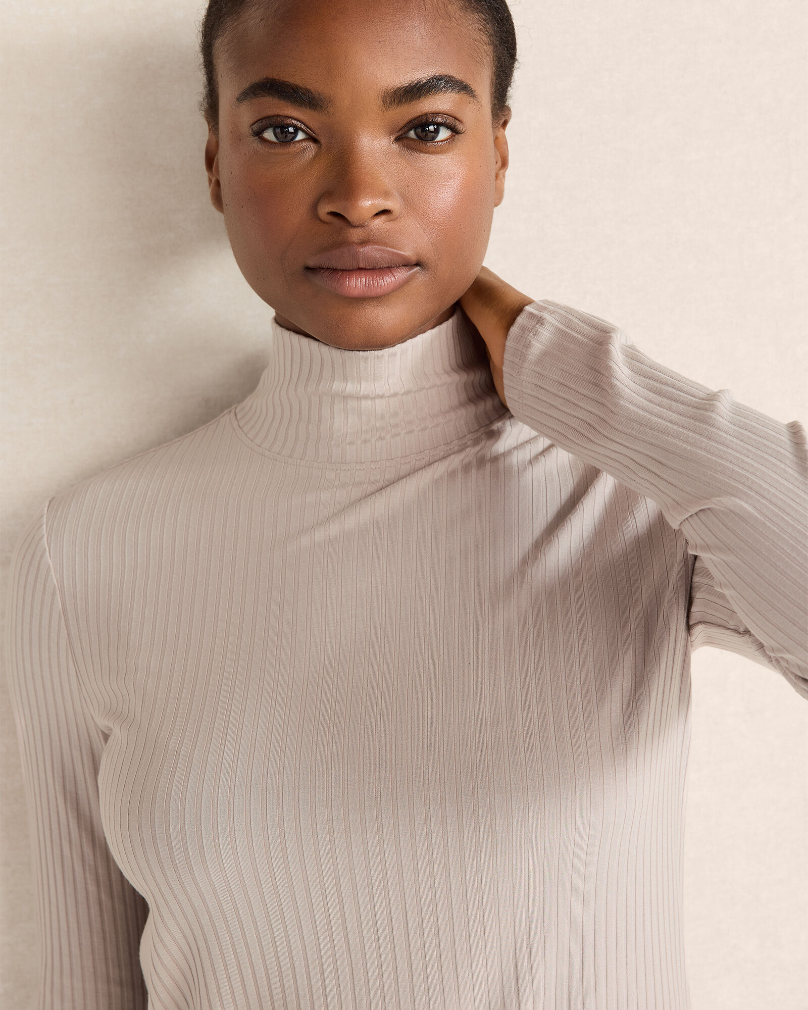 MAKS Women's Supersoft Ribbed Knit Pullover - Turtleneck Long Sleeve Sweater