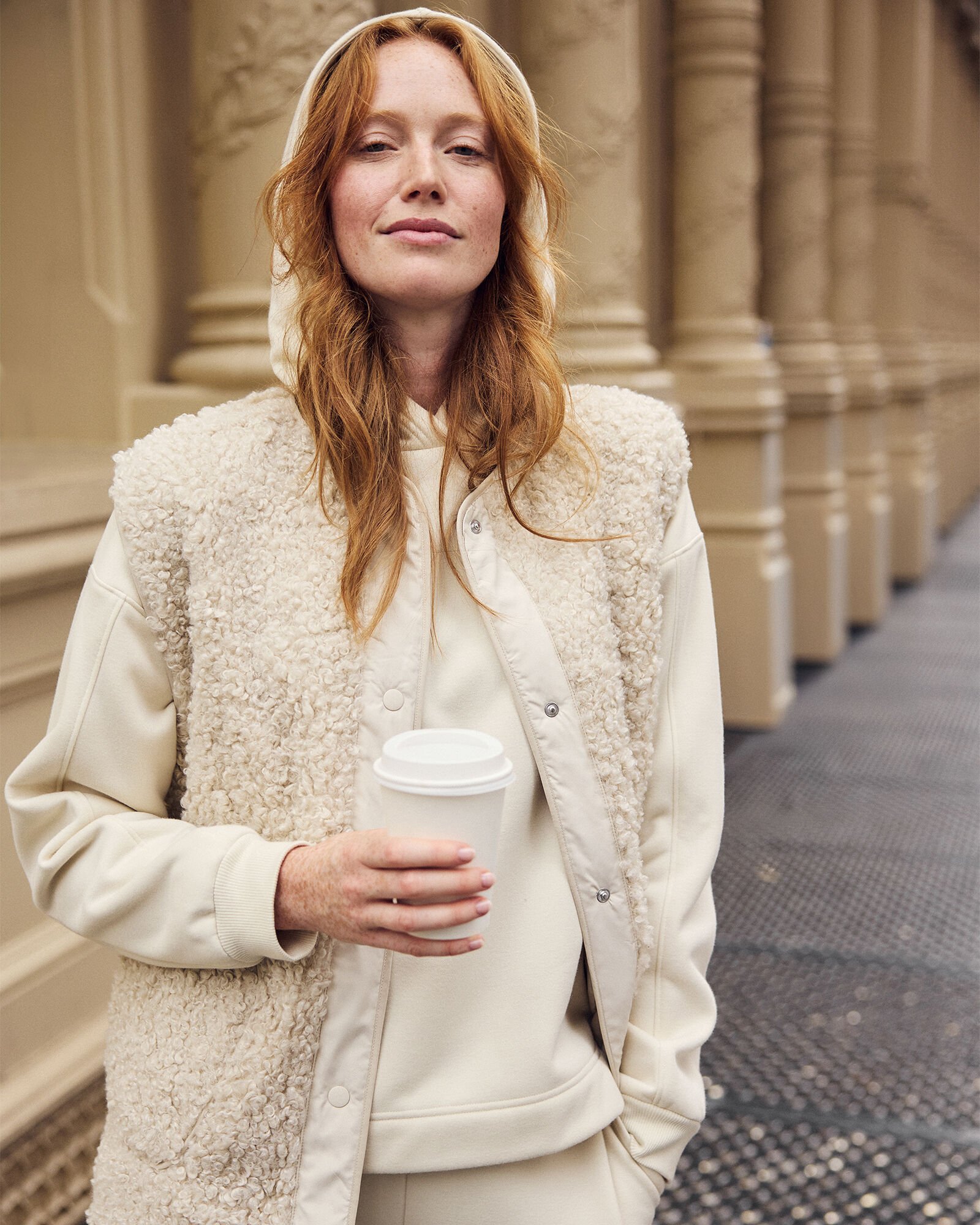 Talbots Cardigan Collection Sherpa Button-Front Vest Haven Well Within