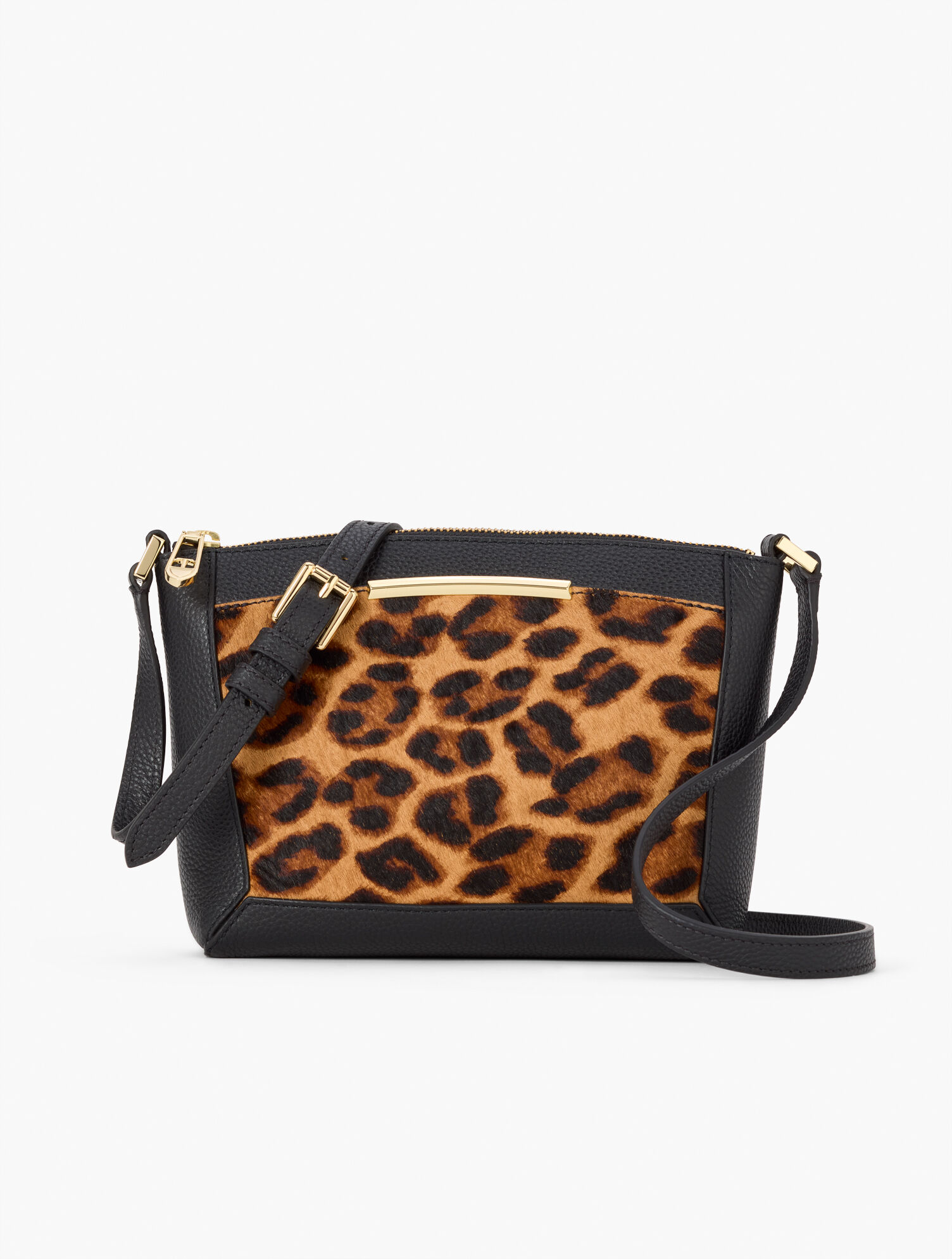 Calf Hair &amp; Pebble Leather Crossbody Bag