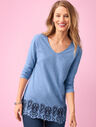 Double-V Embroidered-Paisley Tunic