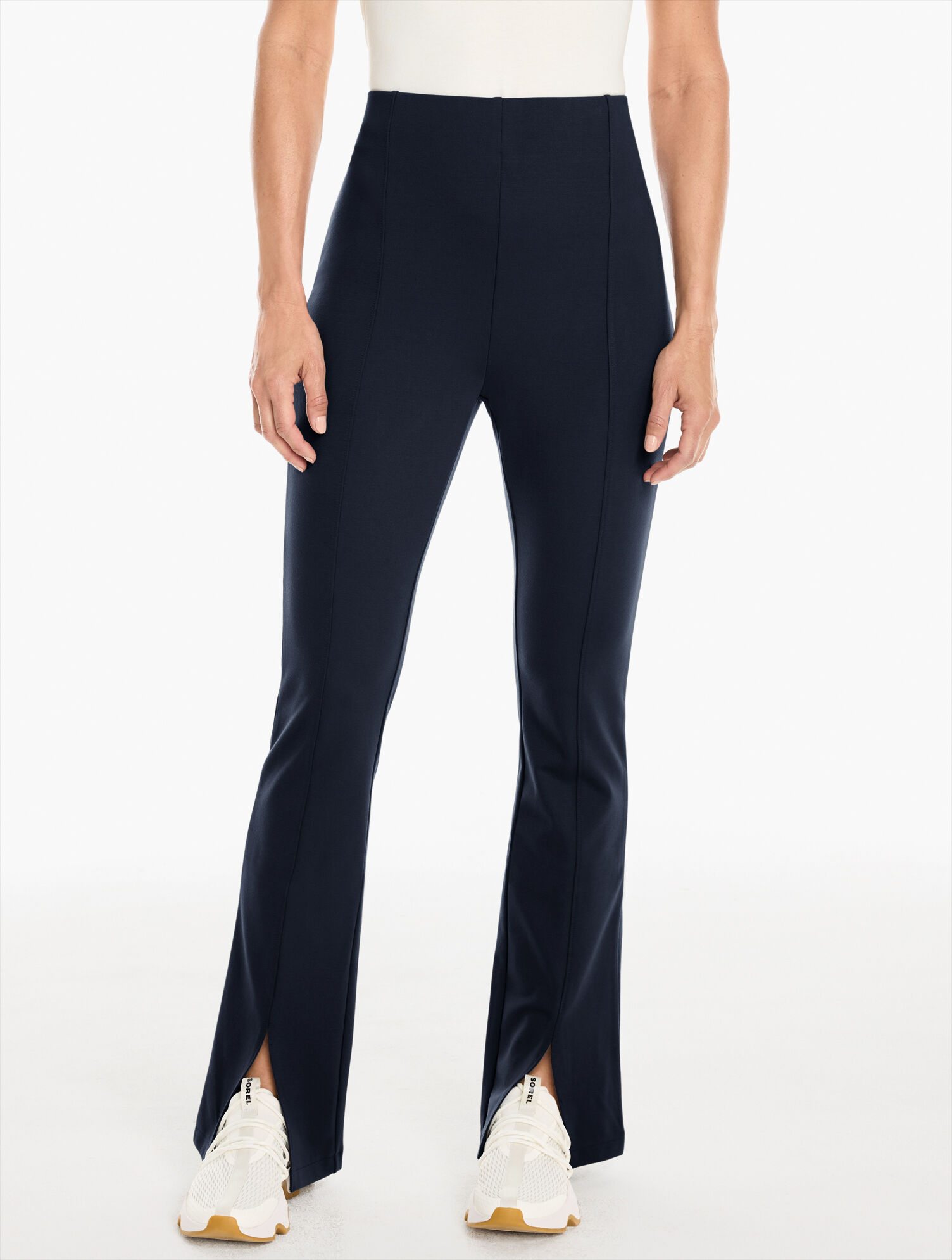 Tech Stretch Split Flare Leg Pants