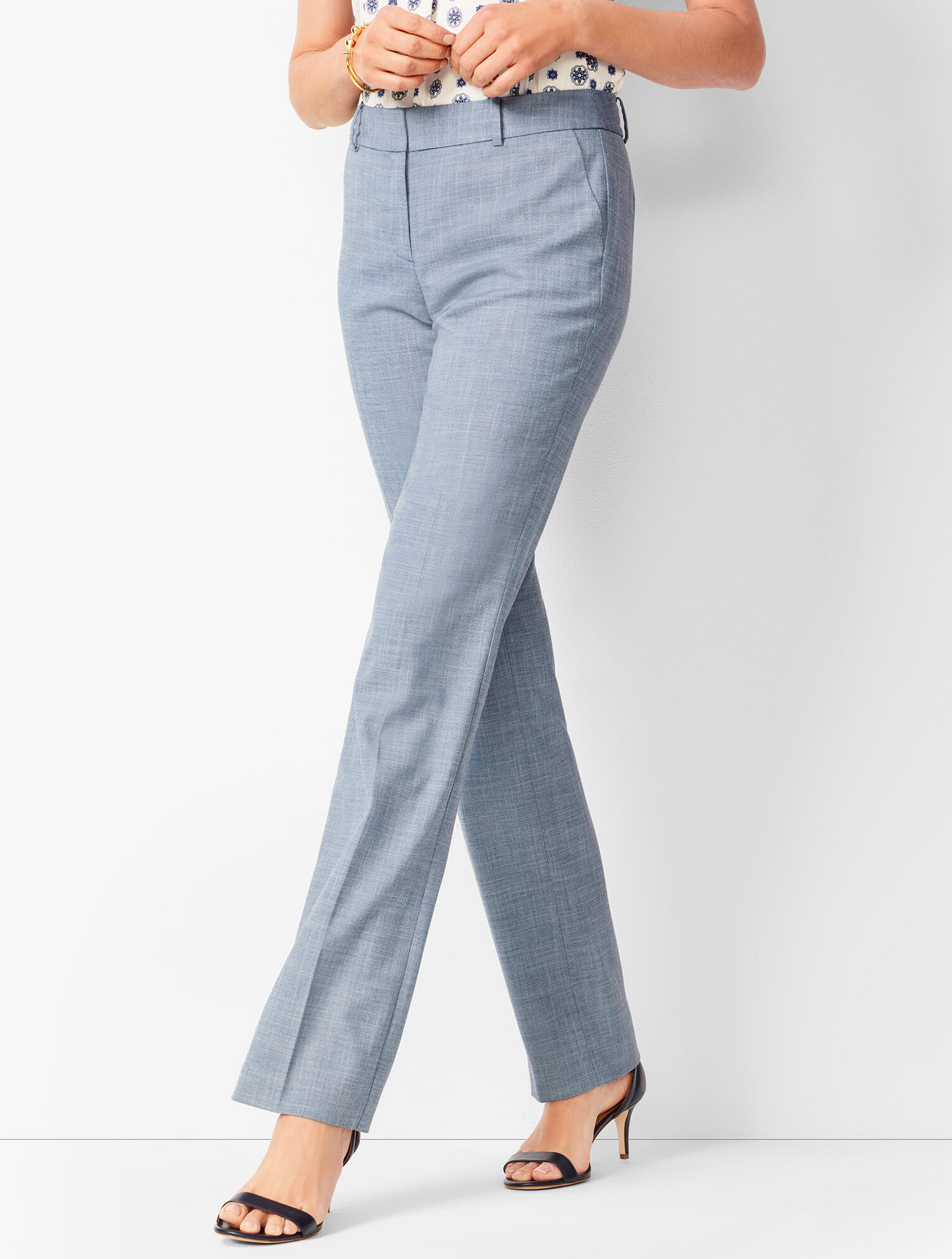 Tailored Sharkskin Barely Boot Pants