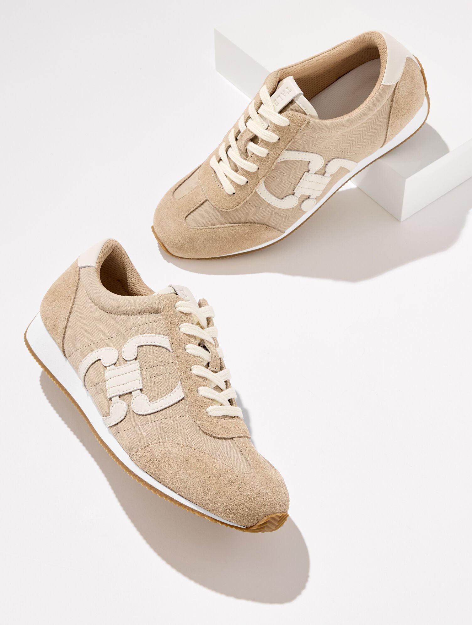 Alex Status Herringbone Suede Sneakers