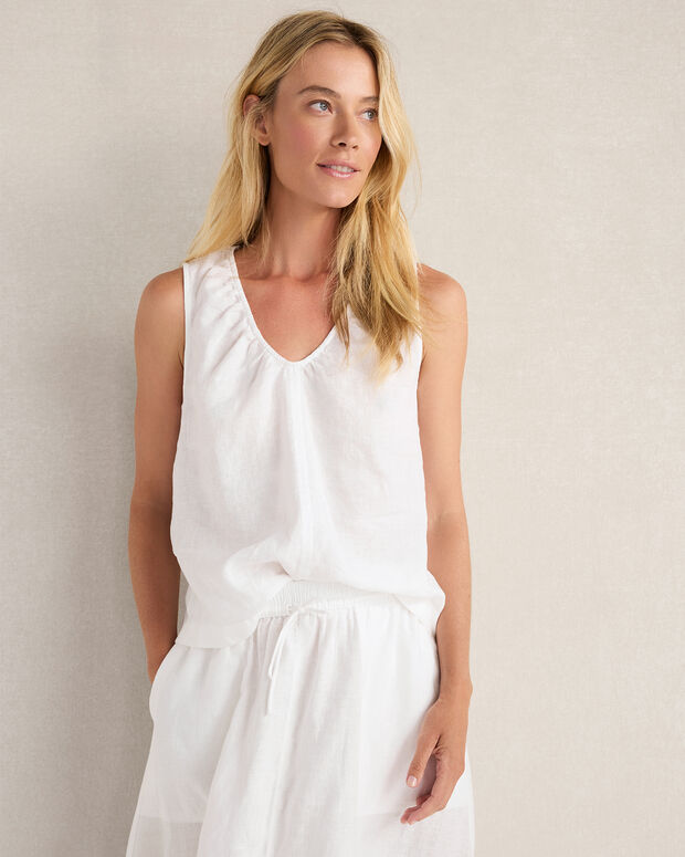 Linen U-Neck Tank