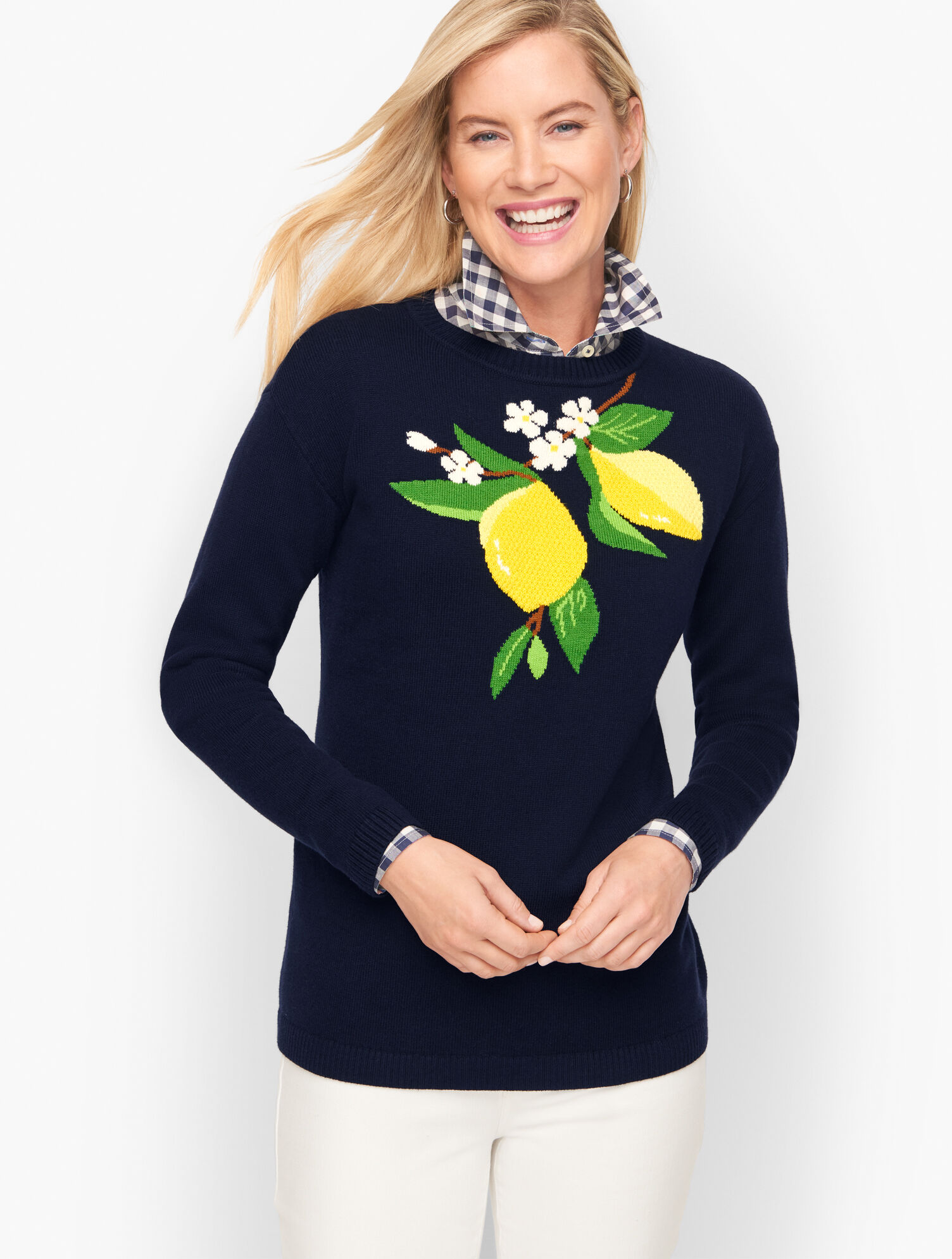 Fresh Lemons Intarsia Sweater