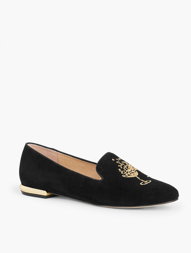 Talbots Ryan Embroidered Suede Loafers Hamilton Place