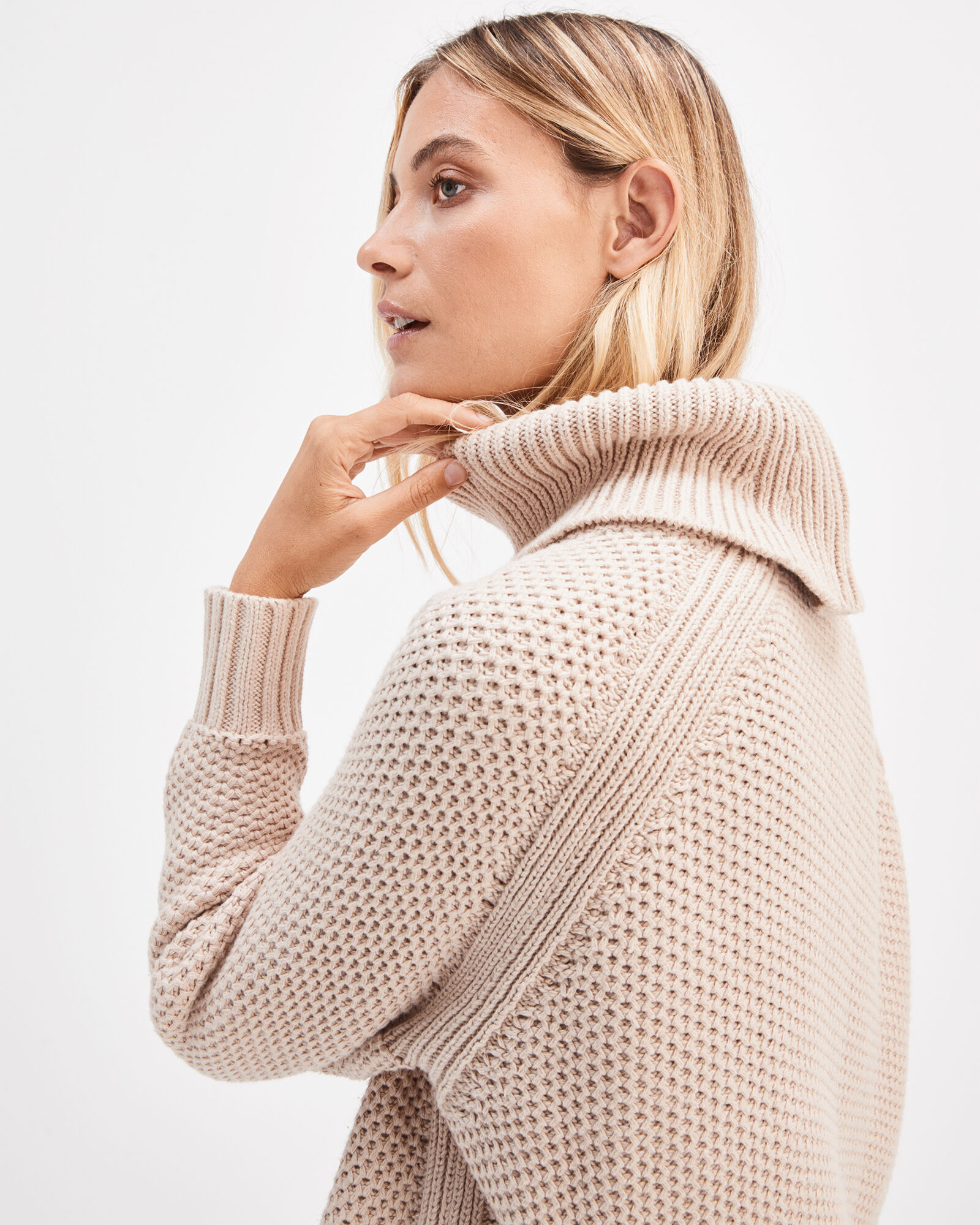Cotton Honeycomb Sweater