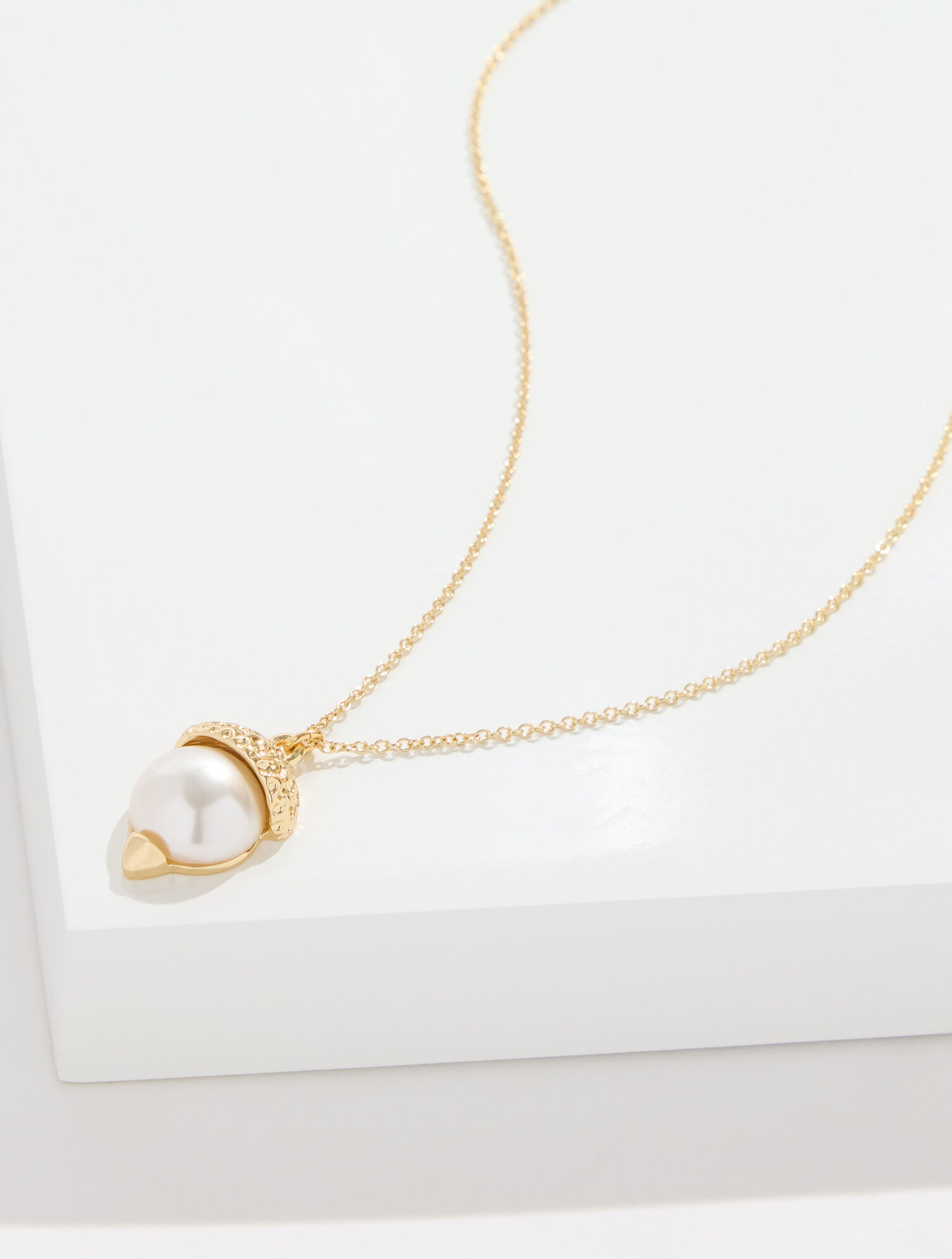 Pearl Acorn Necklace