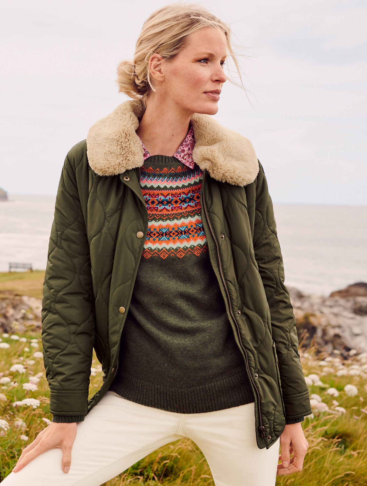 Quilted Bomber Jacket