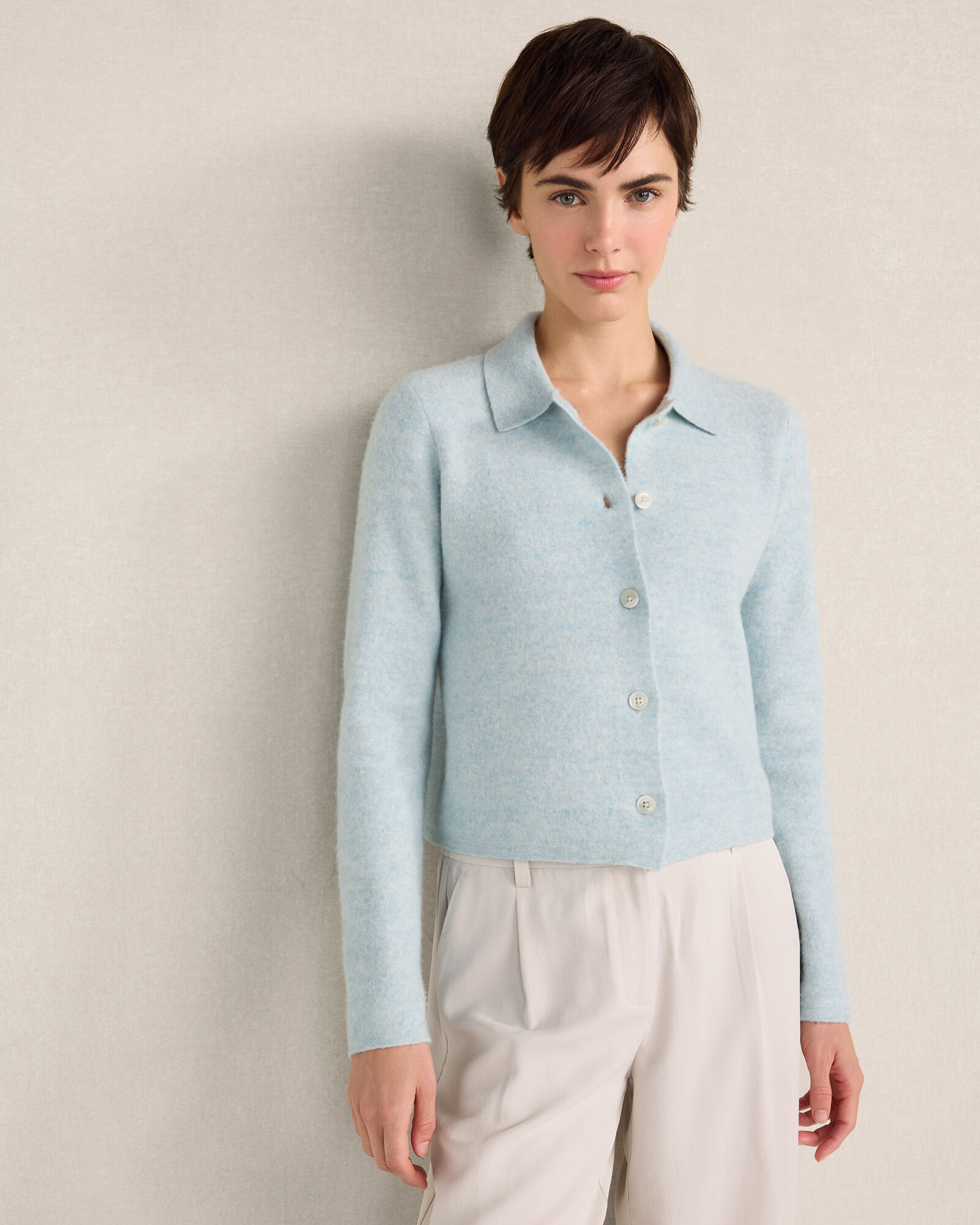 Wool Blend Sweater Jacket