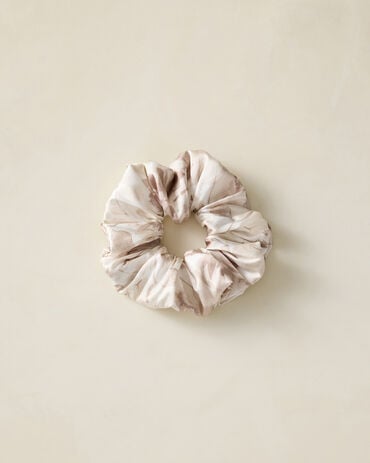 Washable Silk Tranquil Floral Scrunchie
