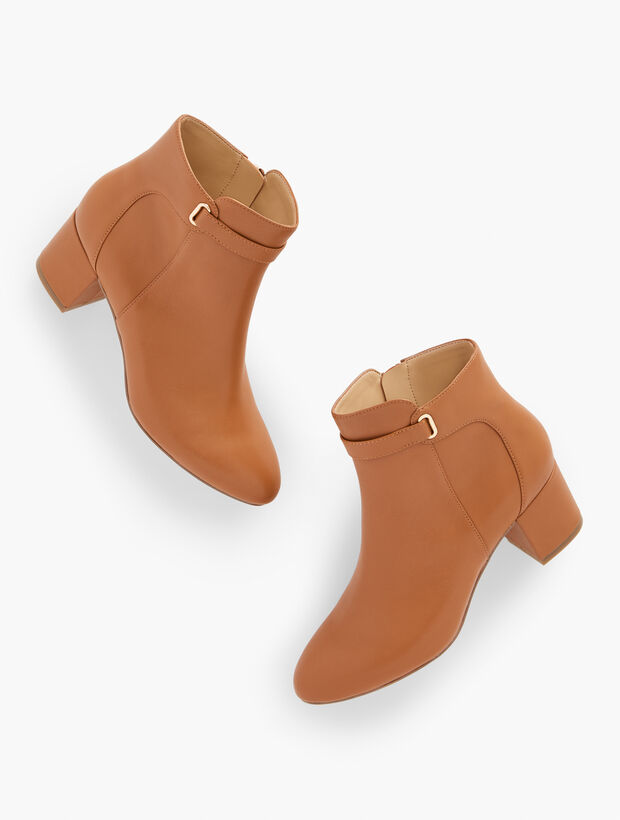 Maud Strap Leather Ankle Boots