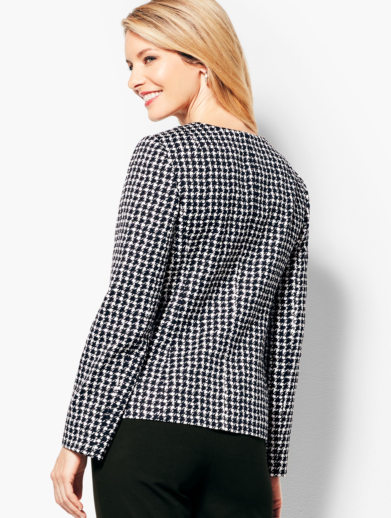 Textured Houndstooth Jacket