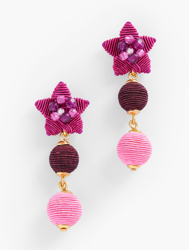 Wrapped Floral Drop Earrings