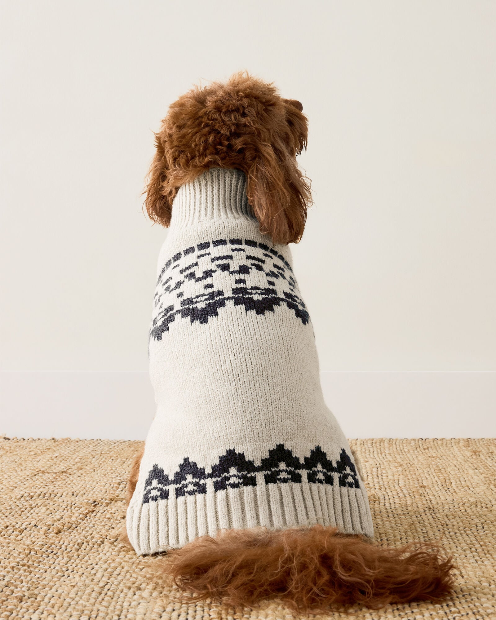 Organic Cotton Blend Juneau Fair Isle Dog Sweater