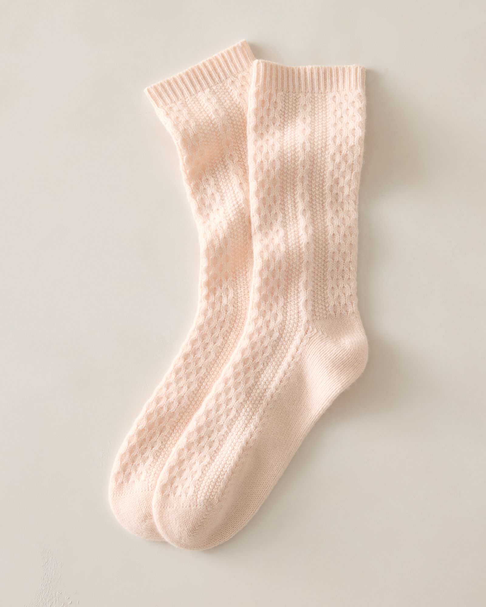 Cashmere Honeycomb Cable Socks