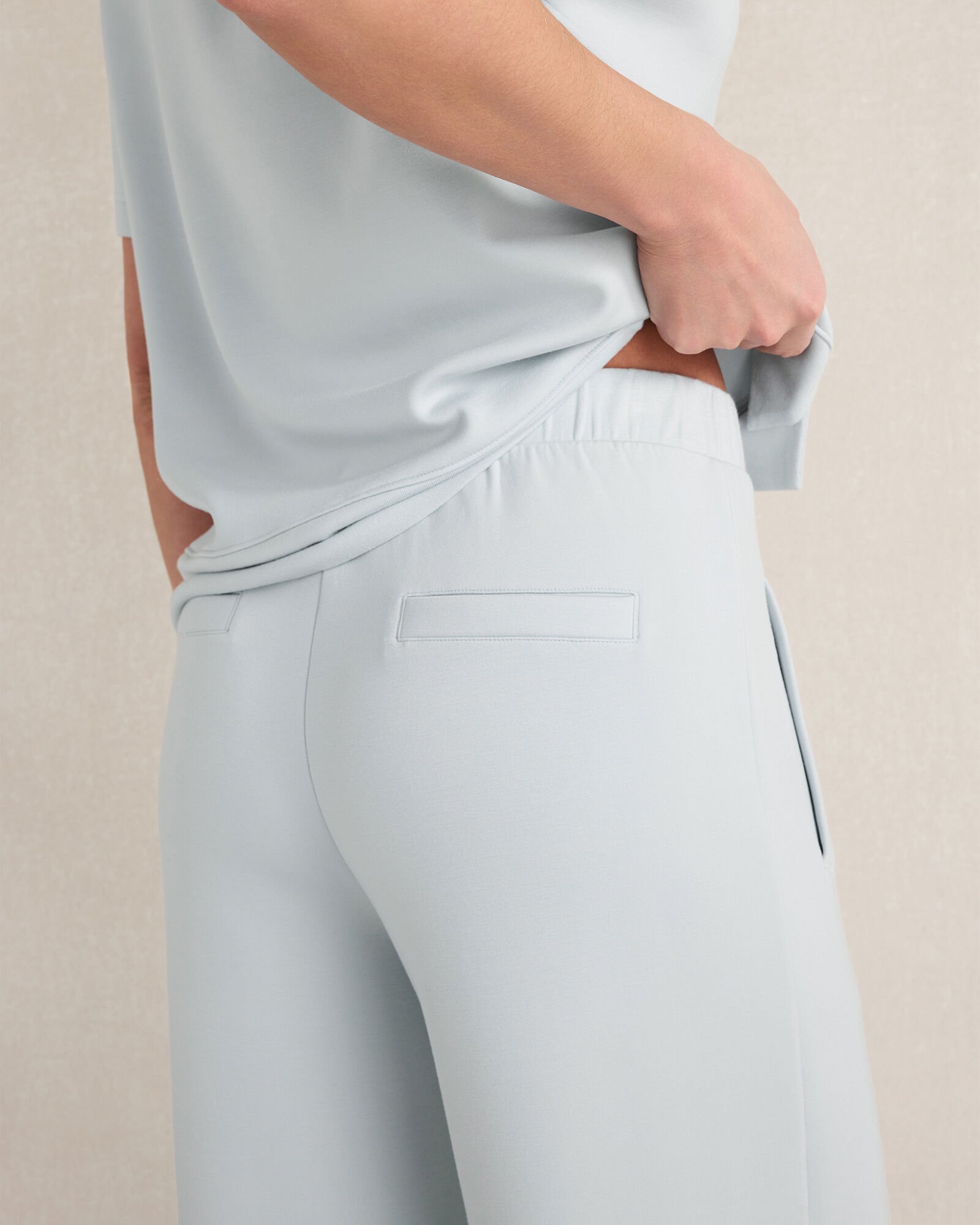 Soft Knit Relaxed Barrel Leg Pants