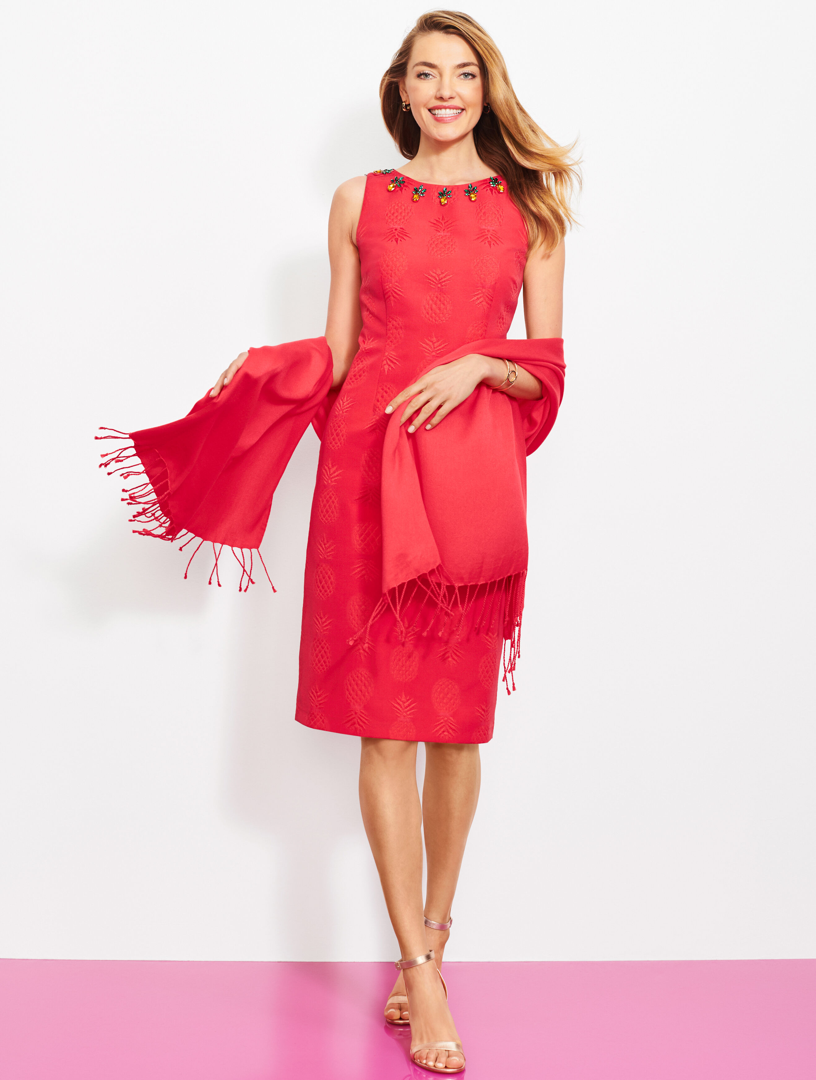 Tasseled Occasion Wrap - Talbots Ivory