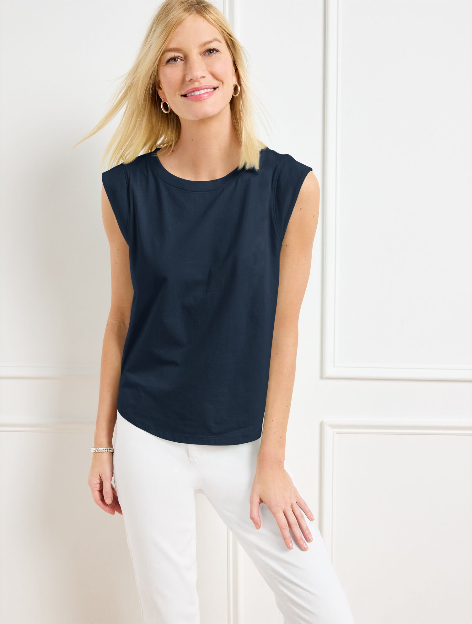 Extended Shoulder Crewneck Tee - image 1