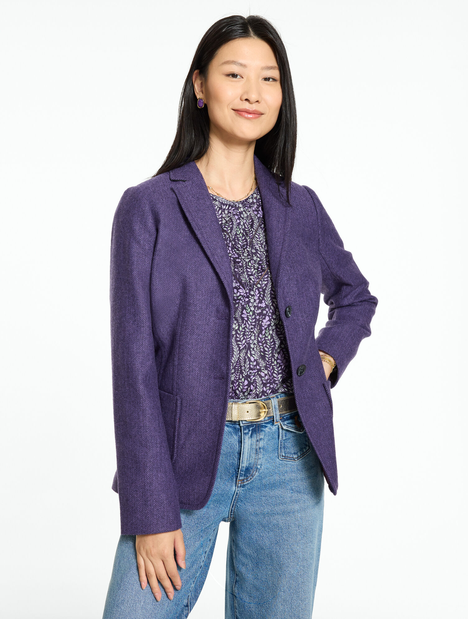 Classic Shetland Blazer - Herringbone