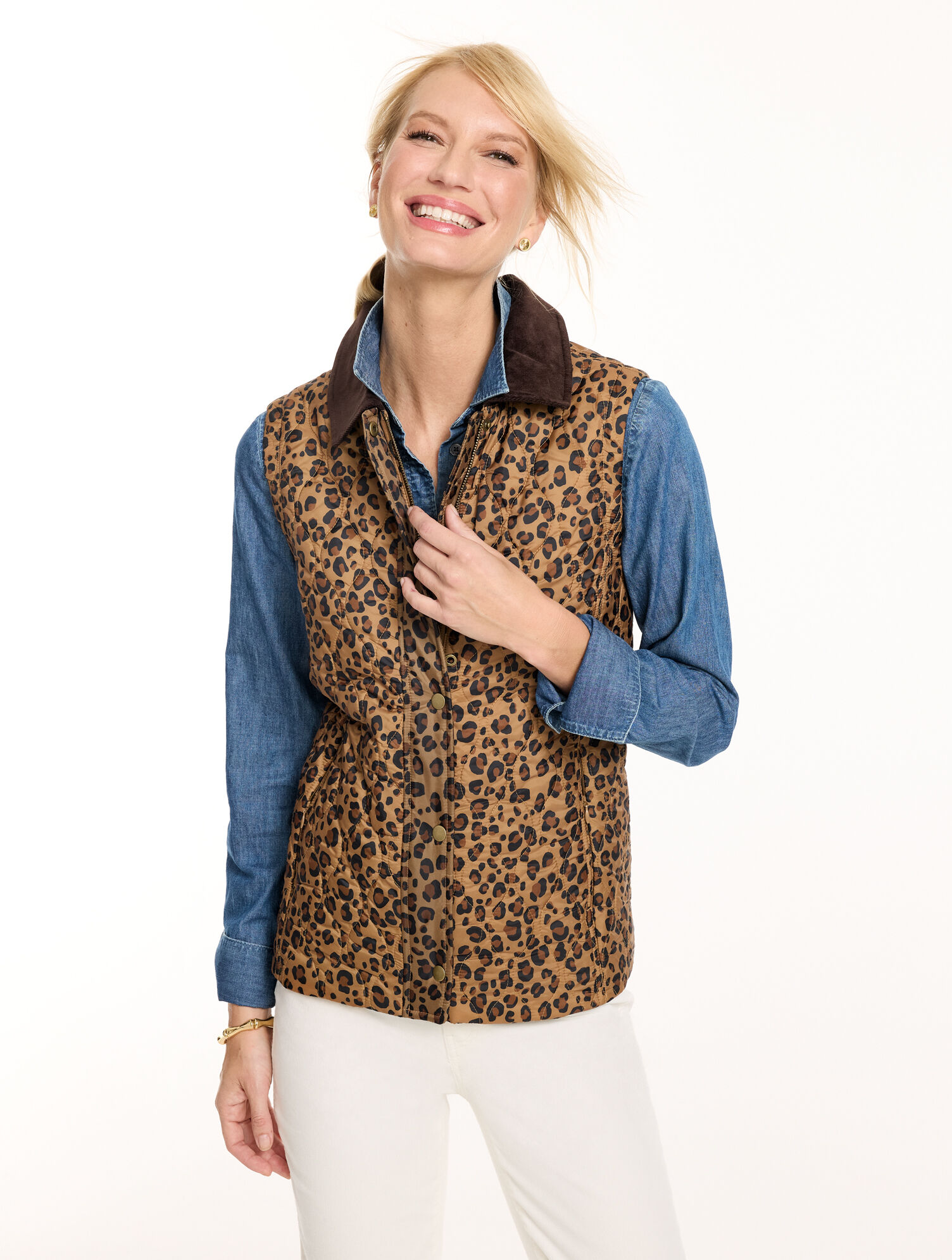 Quilted Vest - Lavish Leopard