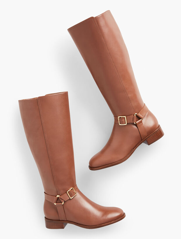 Tish Leather Riding Boots - Extended Calf