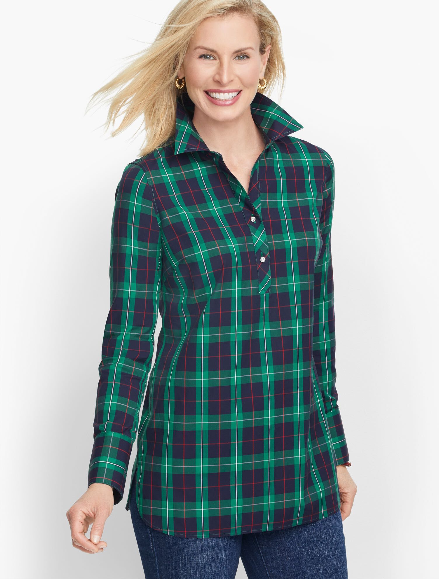 Perfect Popover Hiking Plaid Talbots