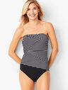 Miraclesuit&reg; Bandeau Tiered One-Piece - Stripe