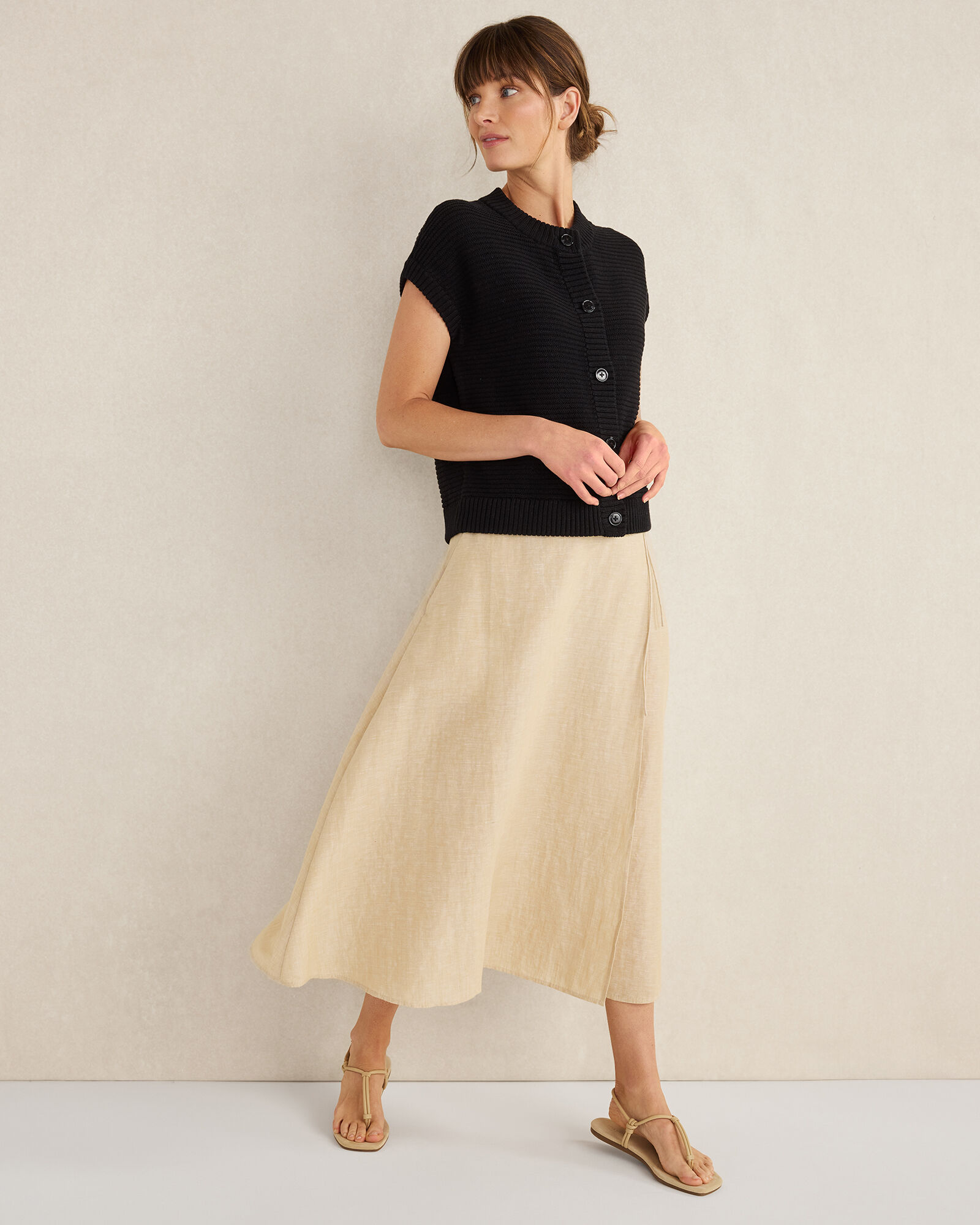 Organic Cotton Linen Wrap Skirt | Haven Well Within