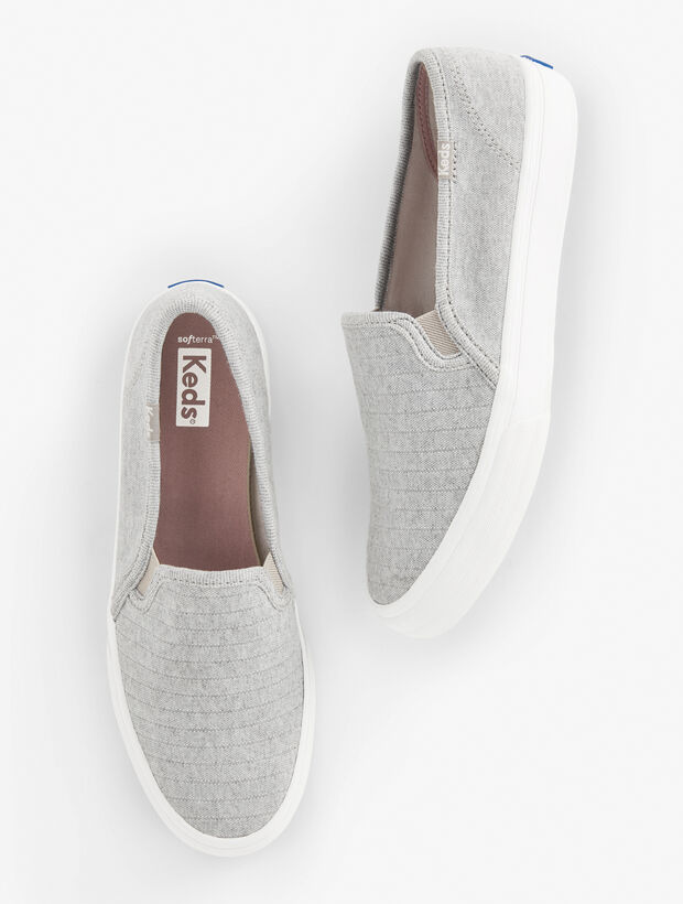Keds® Double Decker Slip-On Sneakers Heather Jersey Talbots