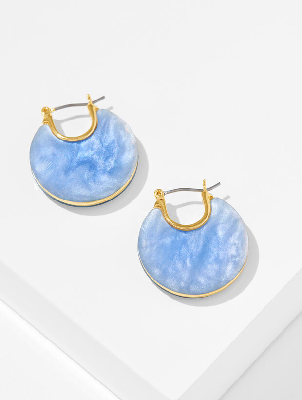 Polished Shell Hoop Earrings