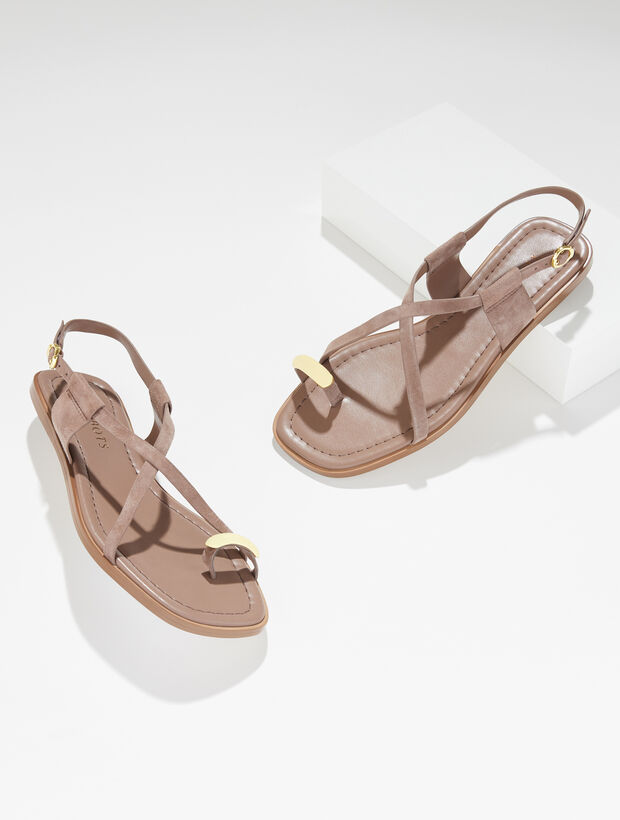 Gena Ring Suede Sandal