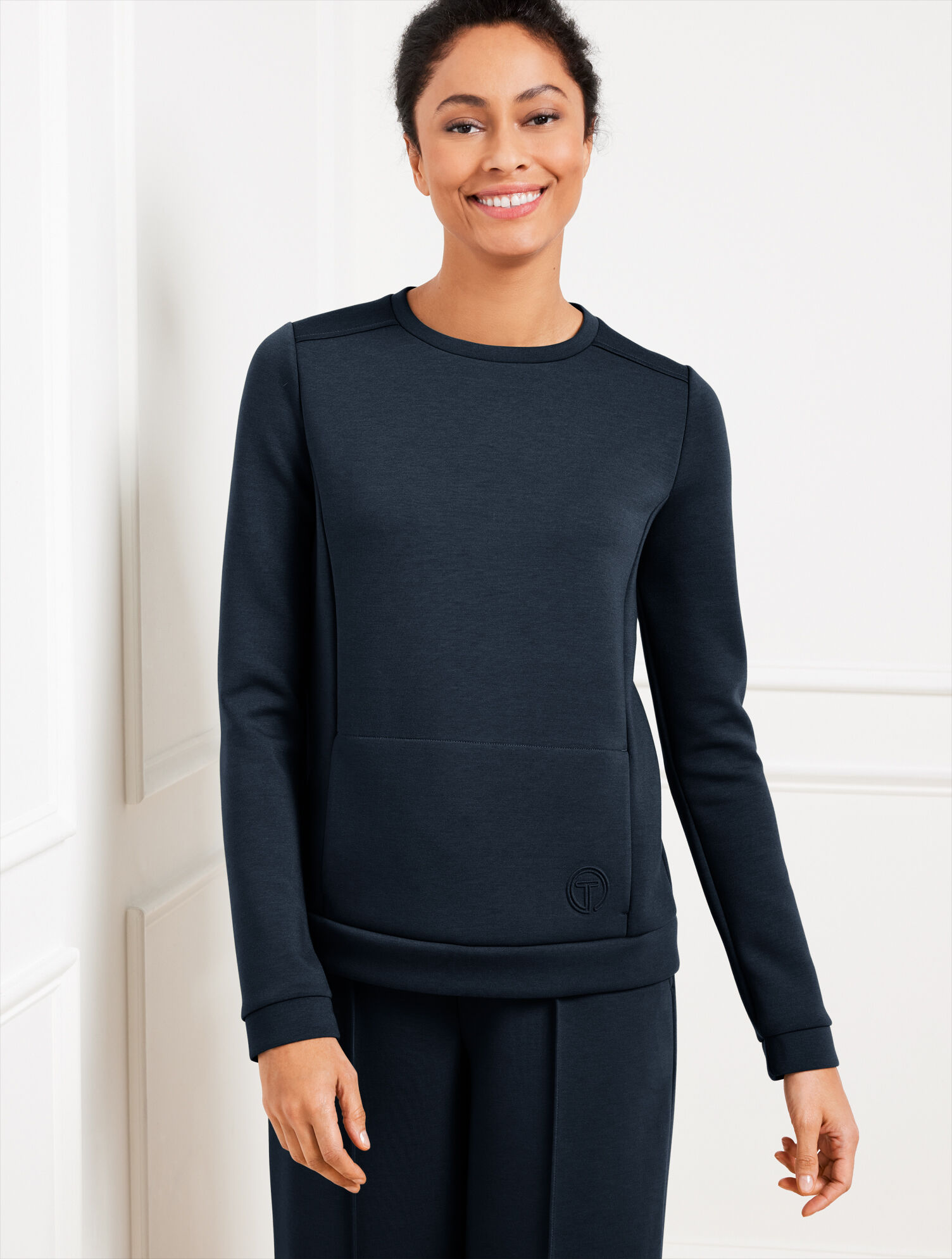 AirKnit Stretch Pleat Back Pullover | Talbots