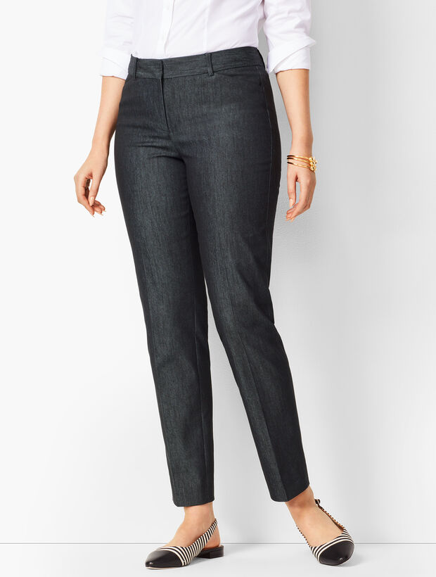 Talbots Hampshire Ankle Pants - Curvy Fit - Black Denim