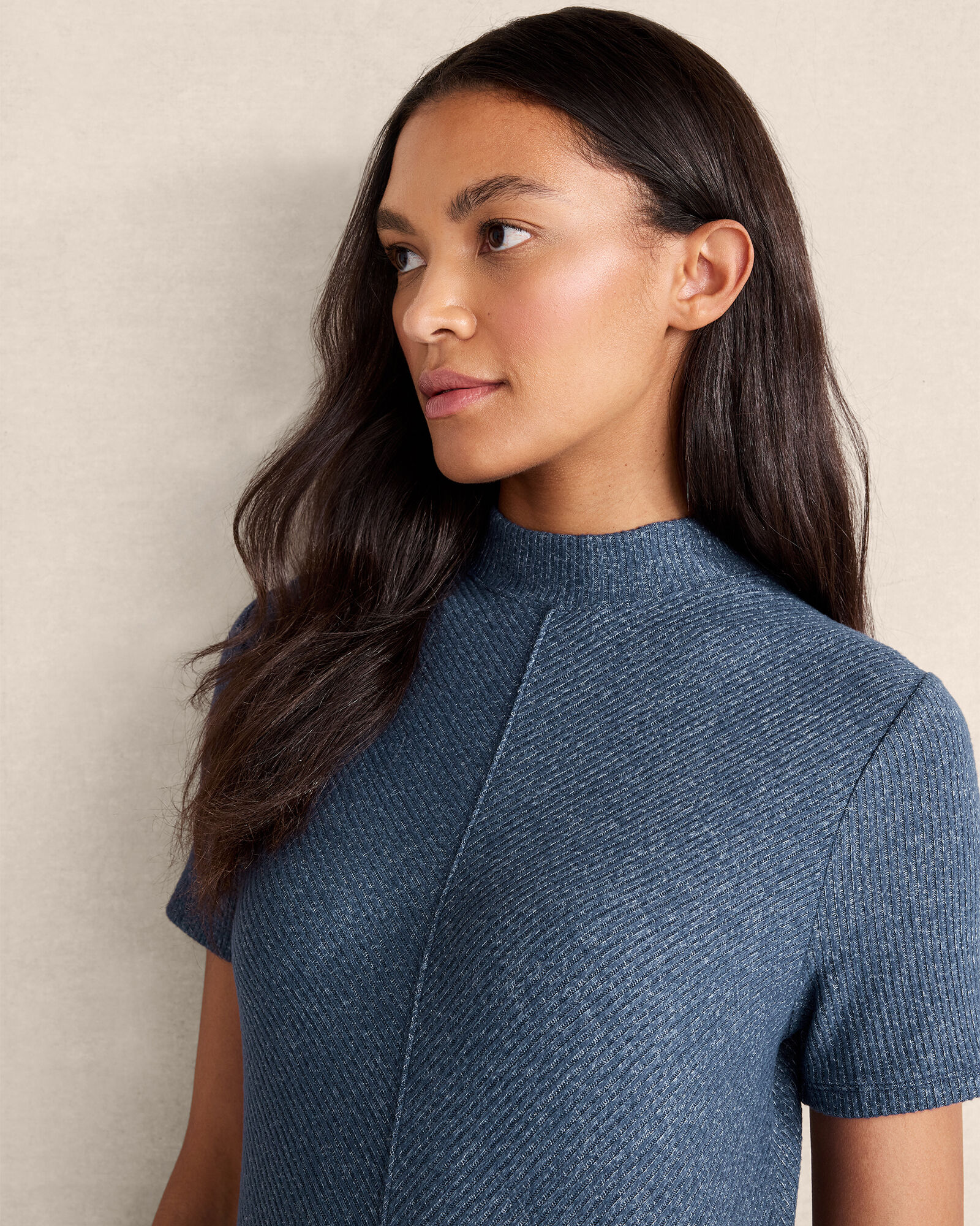 Sweater Knit Chevron Midi Dress