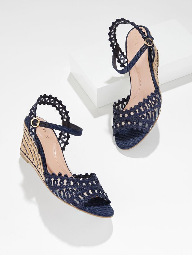 Royce Raffia Wedge Sandals