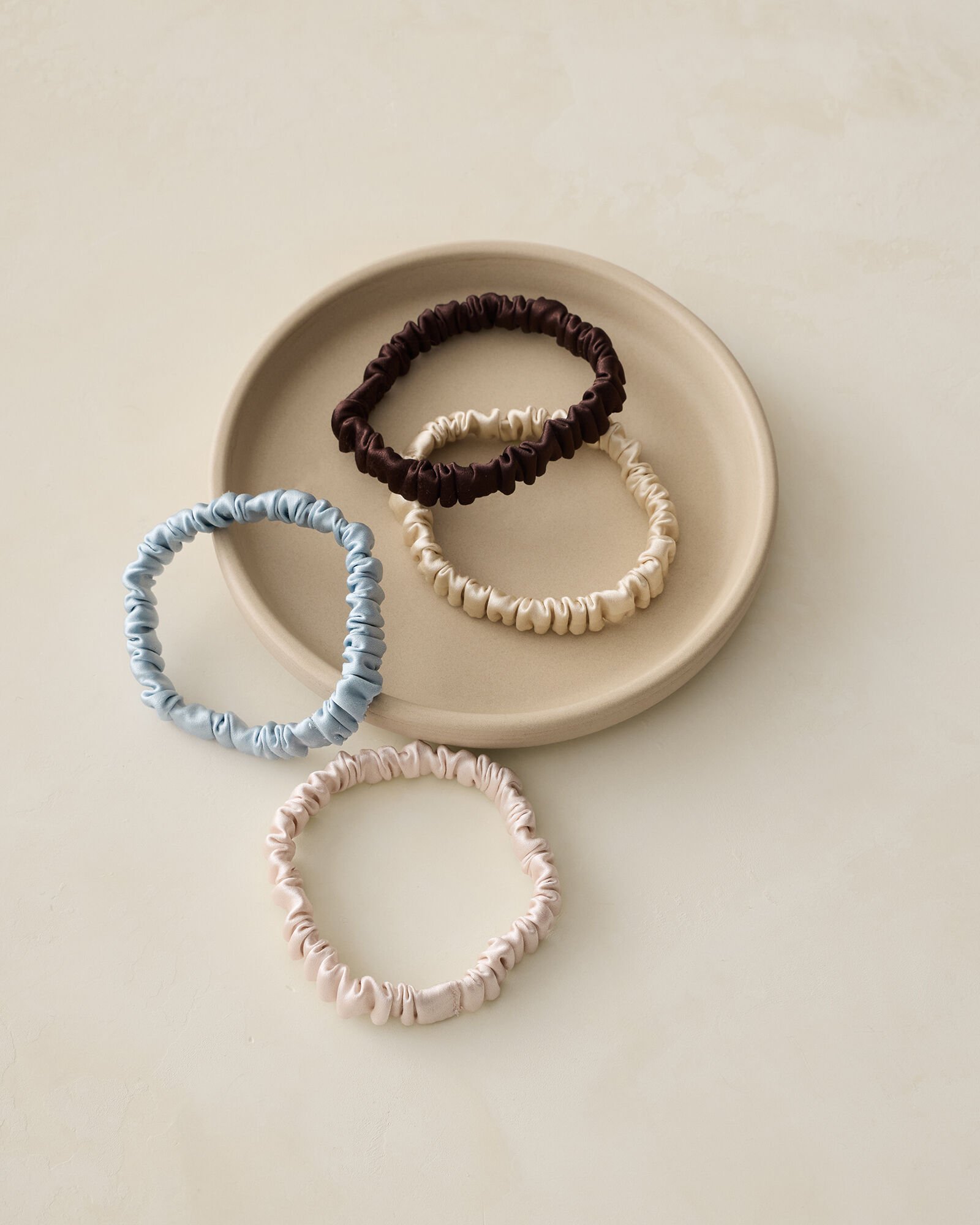 Washable Silk Hair Ties &mdash; Pinstripe