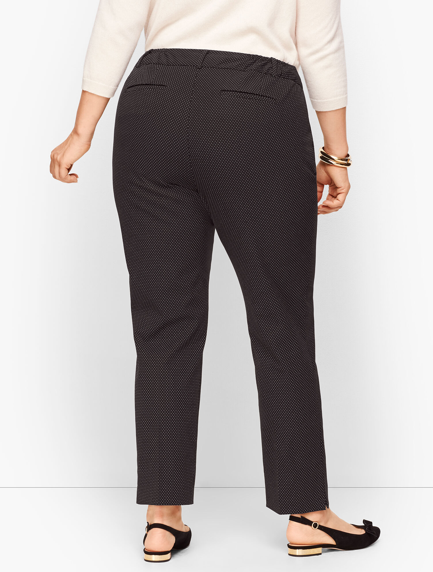 Plus Size Talbots High Waist Hampshire Ankle Pant - Dot