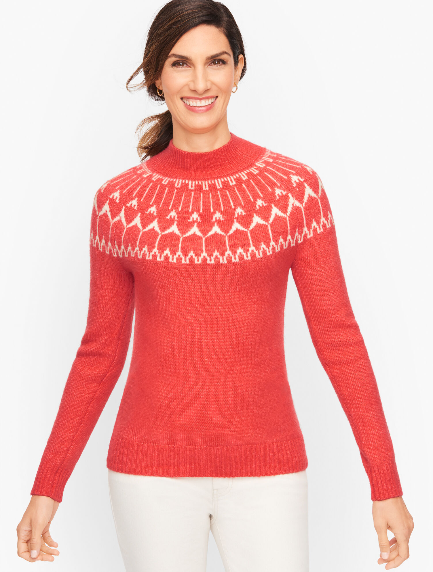 Fair Isle Mockneck Sweater