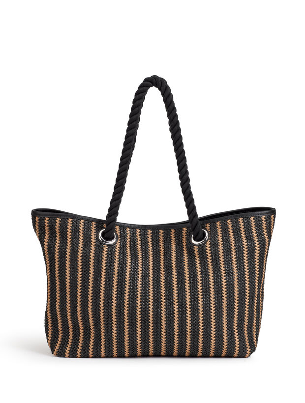 Striped Beach Tote Bag